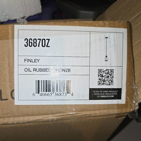 Beautiful Hinkley Finley Oil Rubbed Bronze Indoor Pendant Light- New, Open box. - Picture 5 of 6